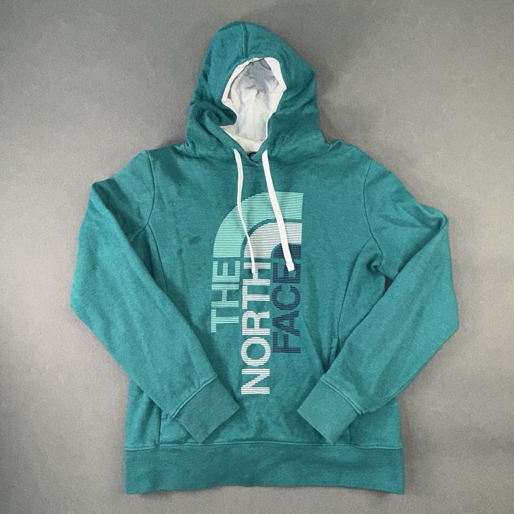 Women's The North Face Pullover Hoodie‎ Teal Green Size M